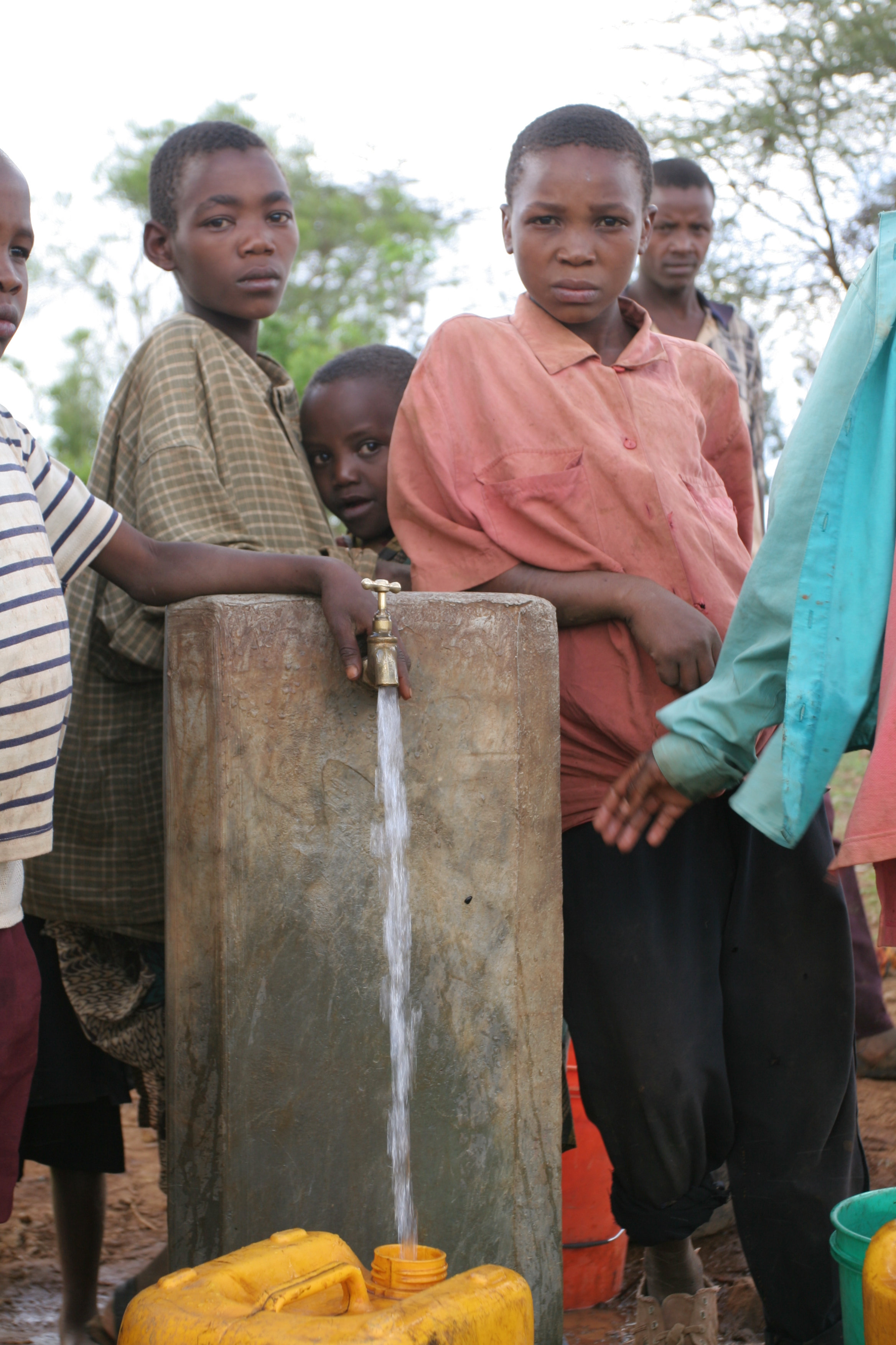 At the Water Tap in Tanzania