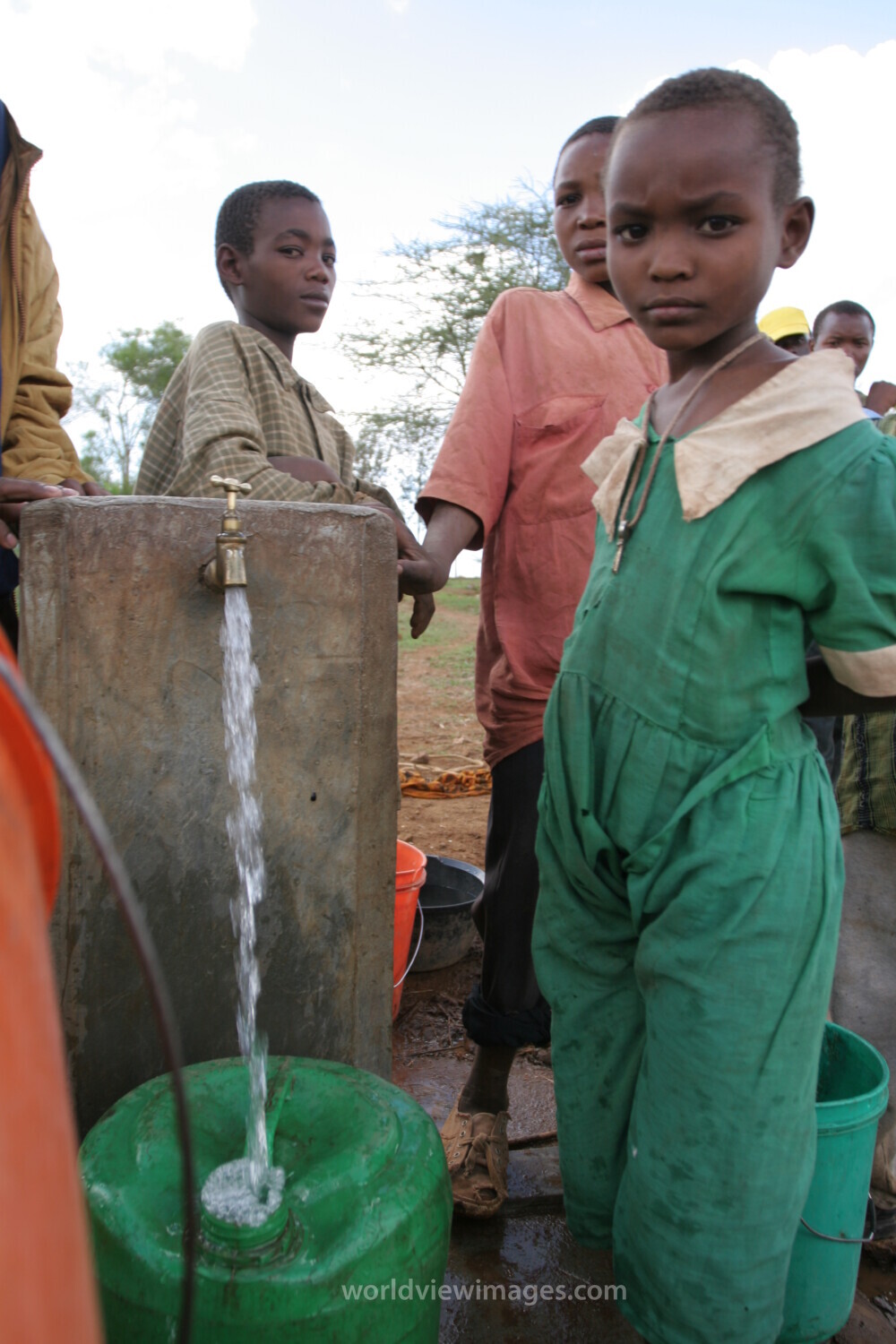 At the Water Tap in Tanzania