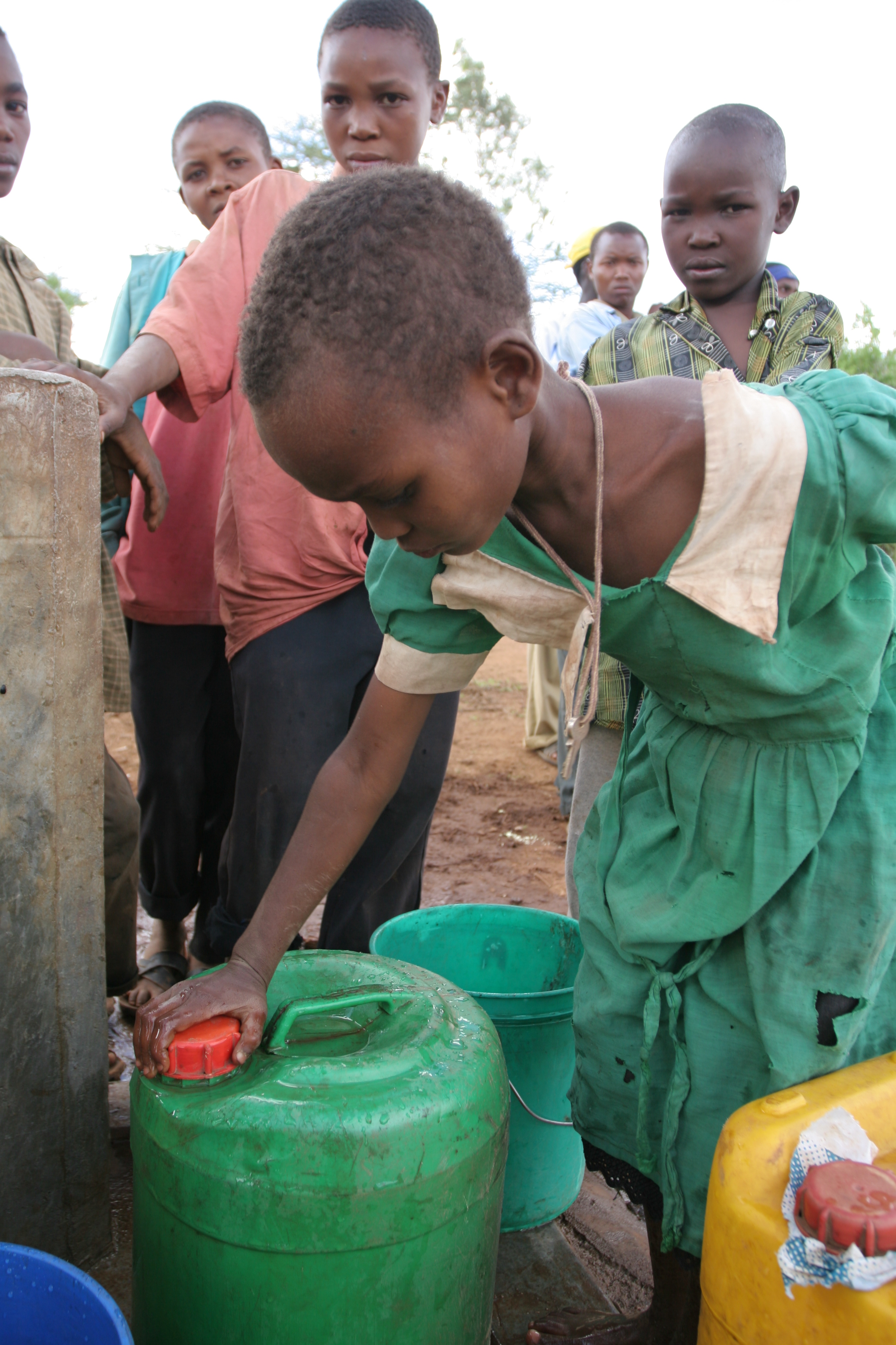At the Water Tap in Tanzania