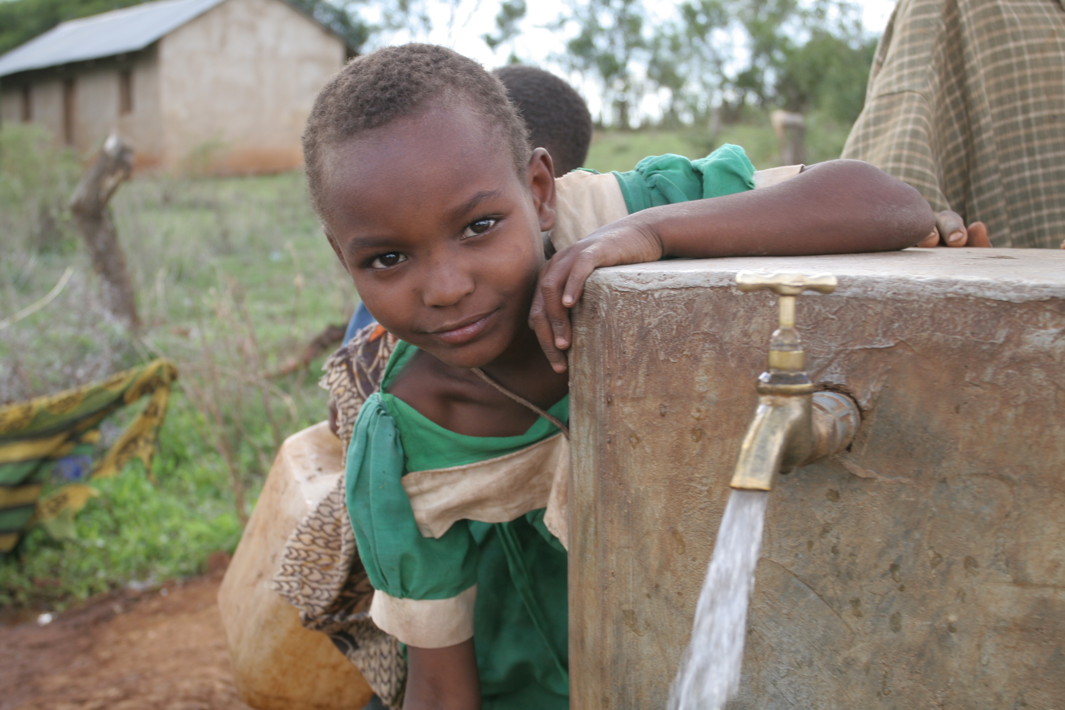 At the Water Tap in Tanzania
