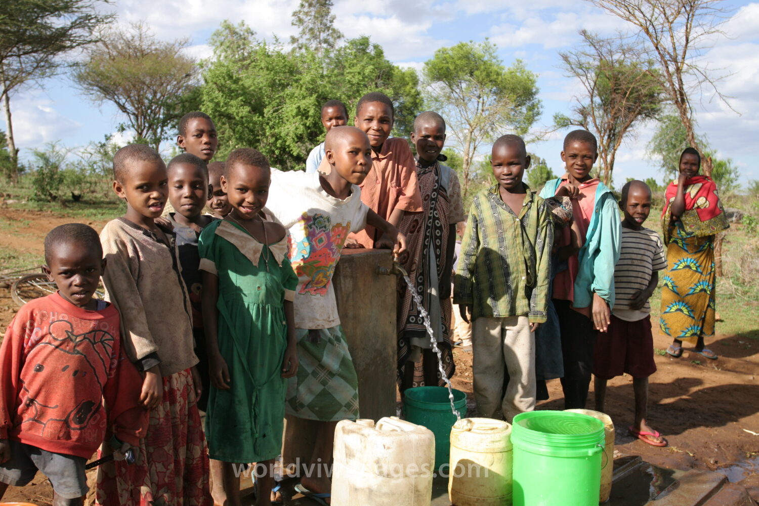 At the Water Tap in Tanzania