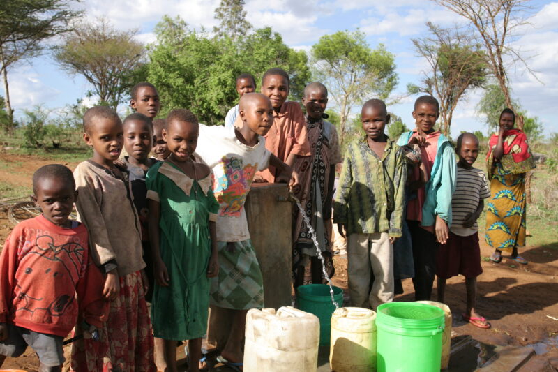 At the Water Tap in Tanzania