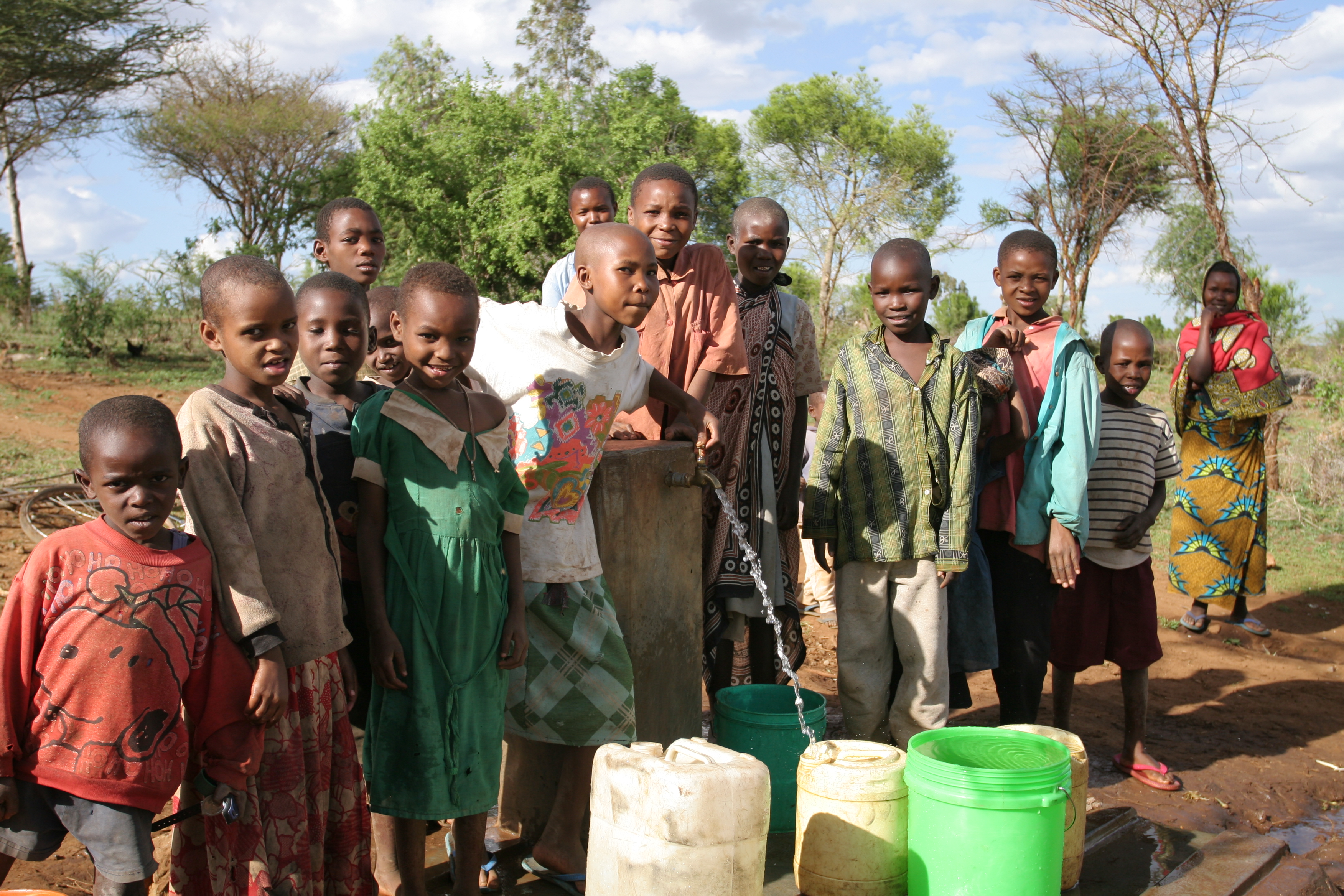 At the Water Tap in Tanzania