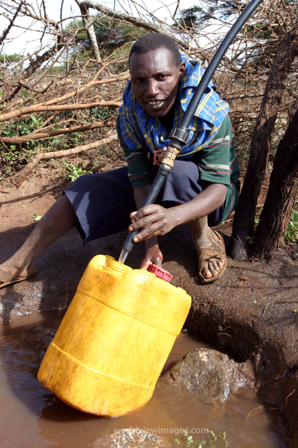 Water from Gravity-Fed System in Tanzania
