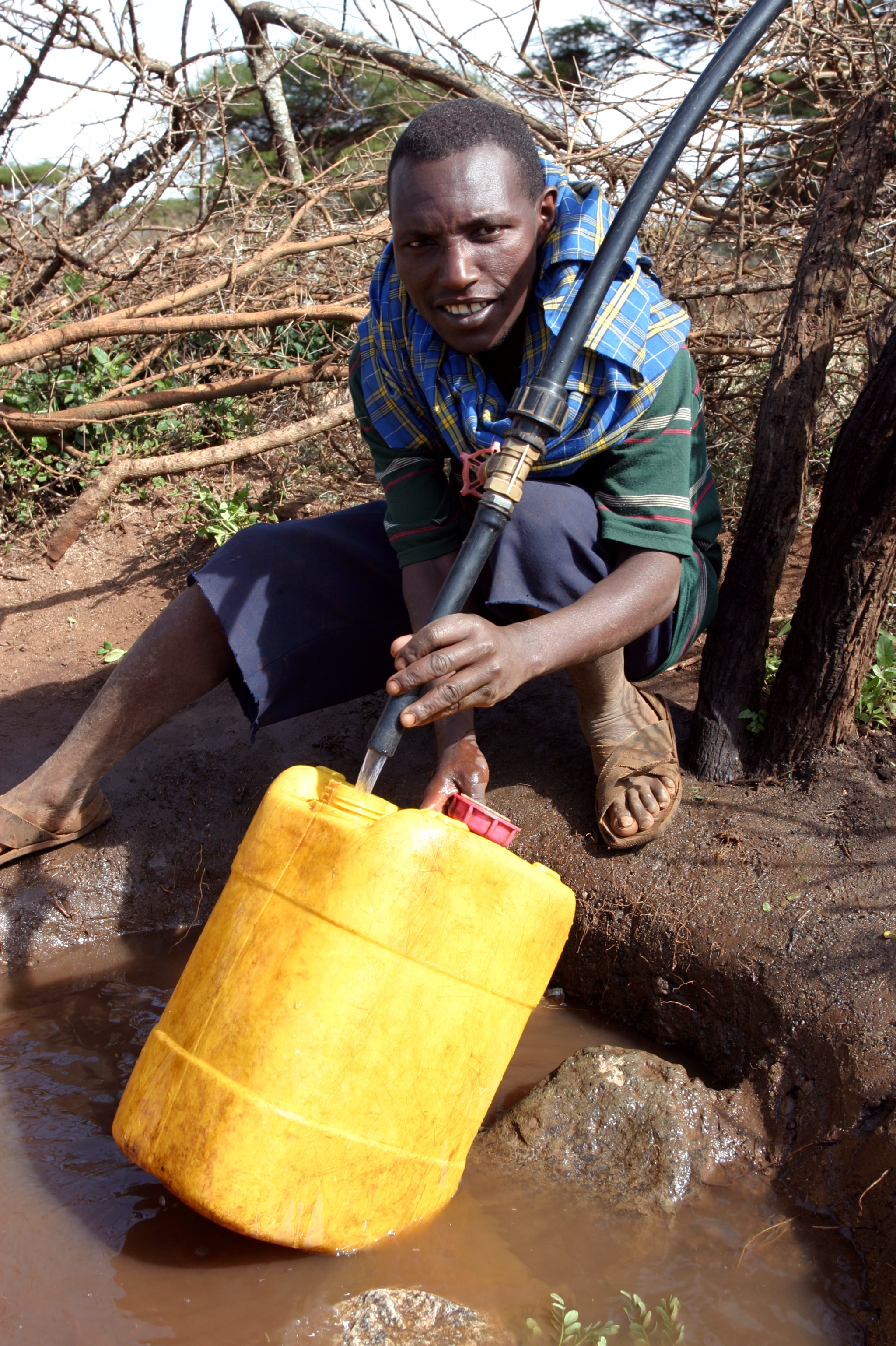Water from Gravity-Fed System in Tanzania