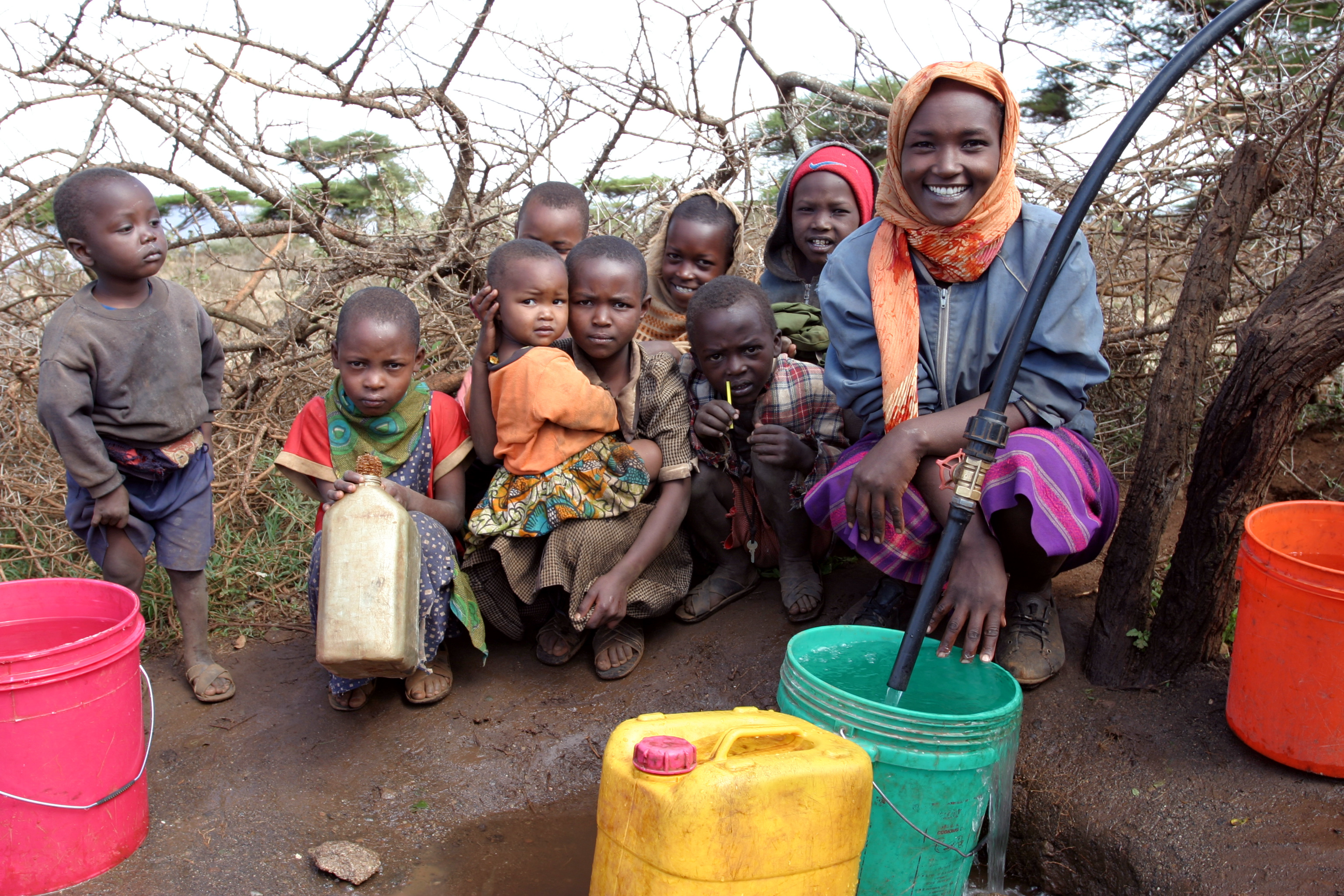Water from Gravity-Fed System in Tanzania