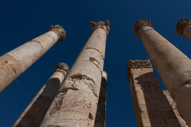 Jerash — Archaeology, Jerash, Jordan, Roman Ruins, columns