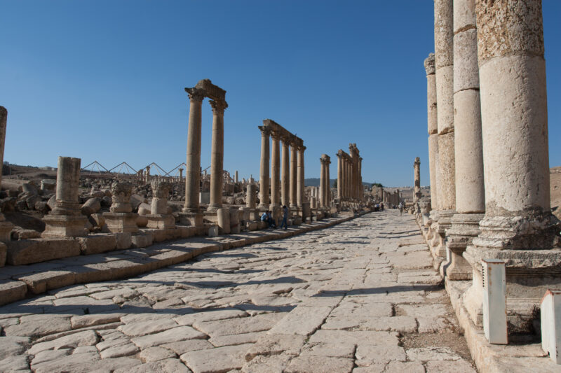Jerash — Archaeology, Jerash, Jordan, Roman Ruins, columns