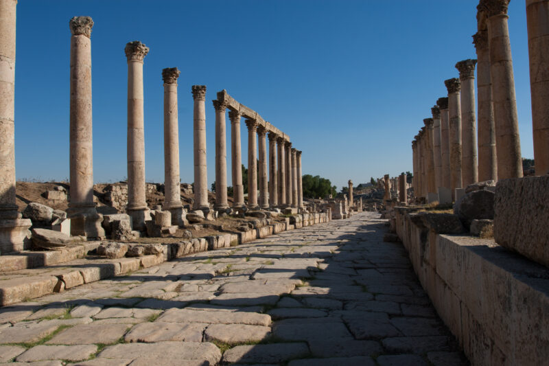 Jerash — Archaeology, Jerash, Jordan, Roman Ruins, columns