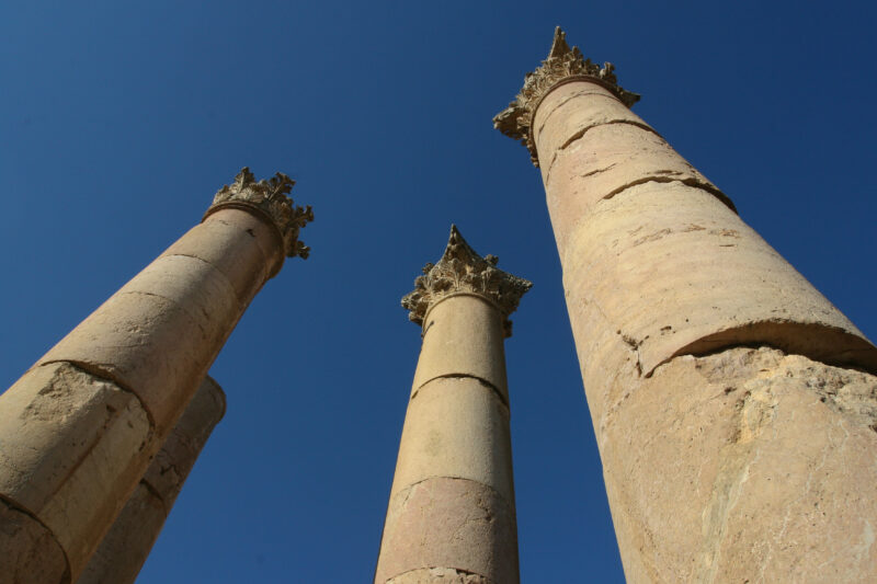 Jerash — Archaeology, Jerash, Jordan, Roman Ruins, columns