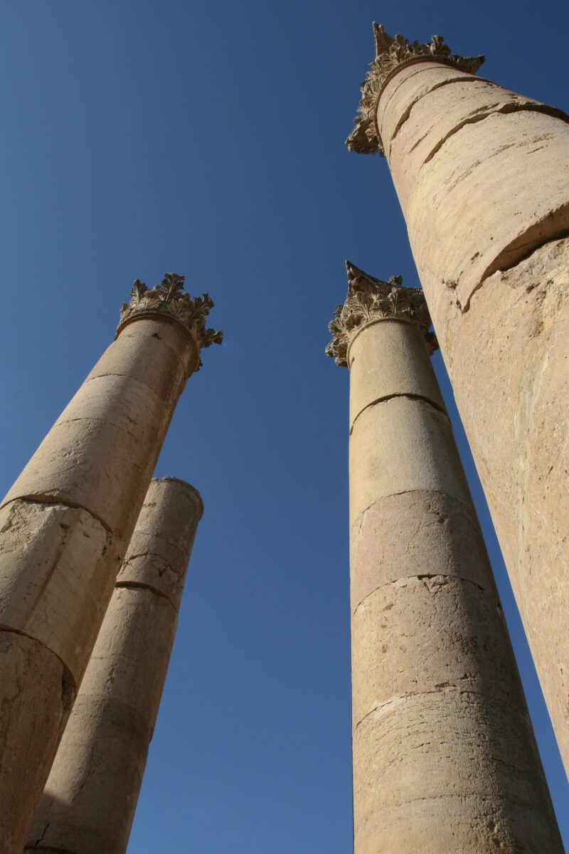Jerash — Archaeology, Jerash, Jordan, Roman Ruins, columns