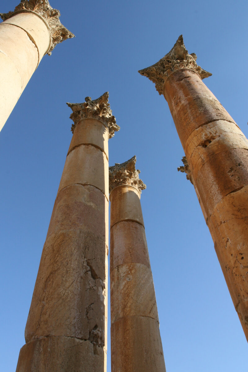Jerash — Archaeology, Jerash, Jordan, Roman Ruins, columns