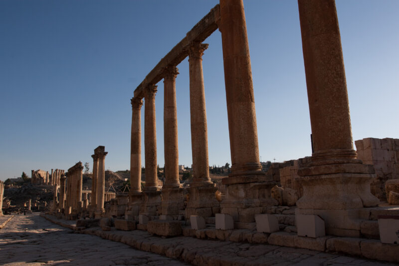 Jerash — Archaeology, Jerash, Jordan, Roman Ruins, columns