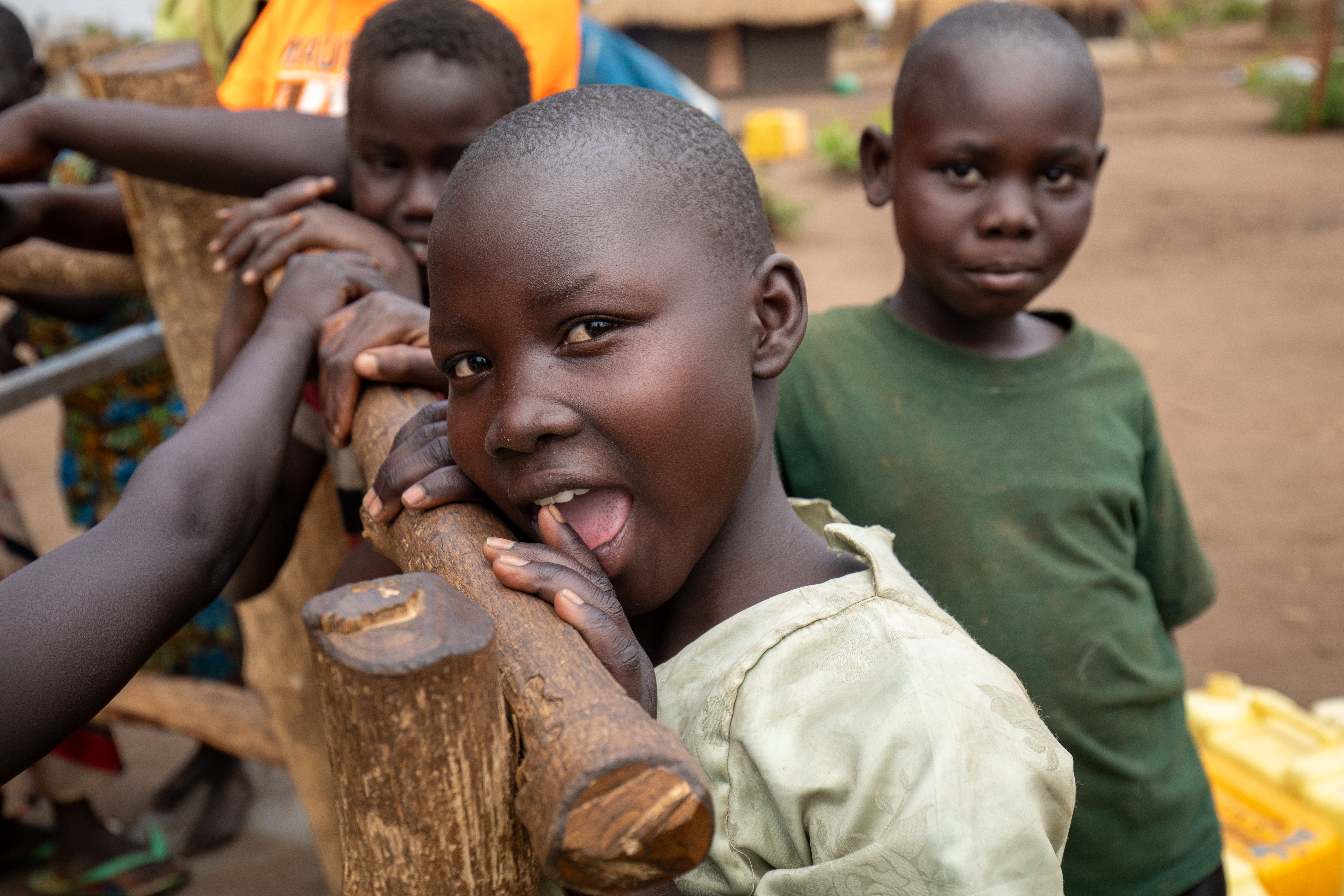 Collecting Water in the Refugee Settlement
