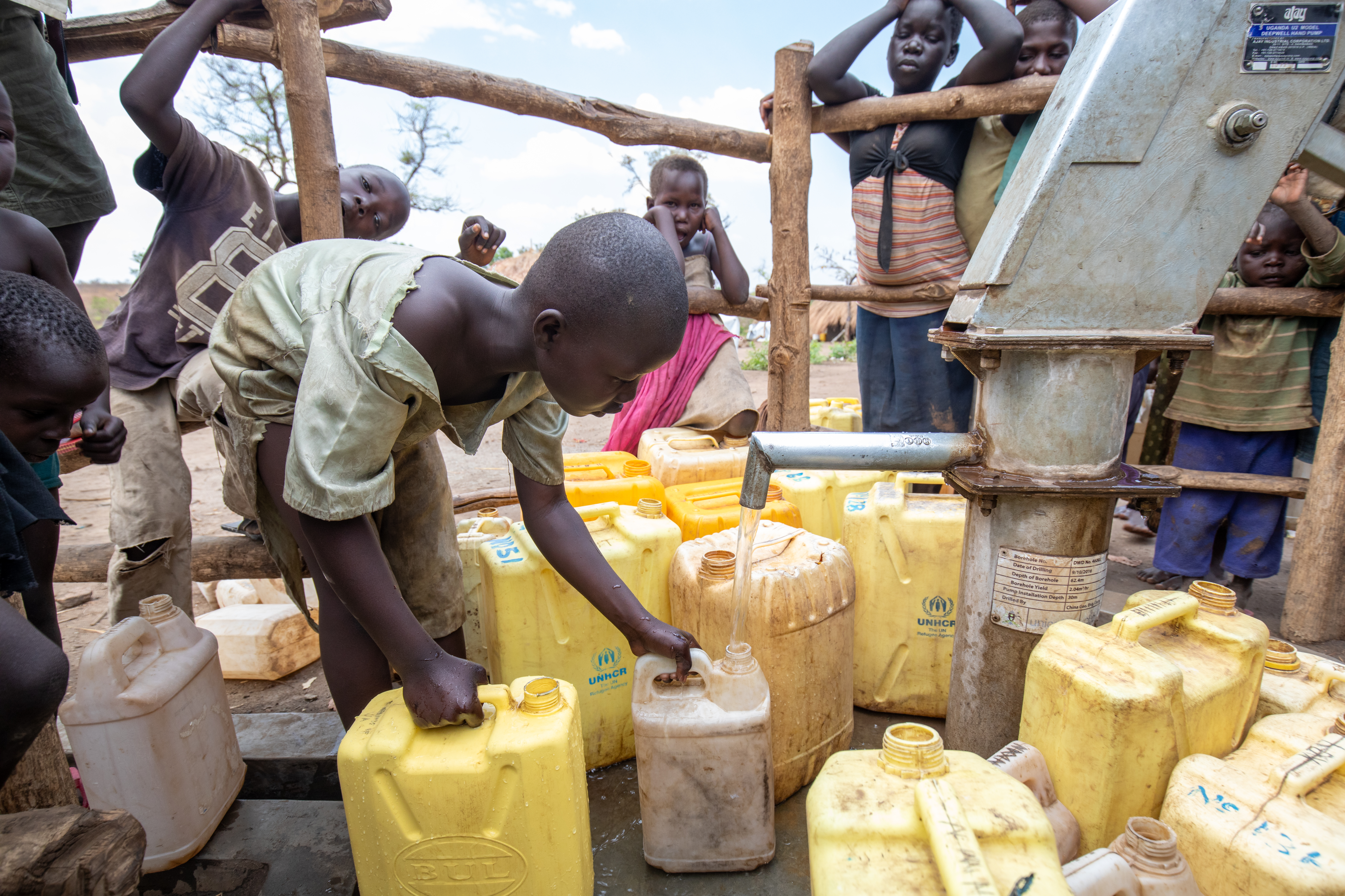 Collecting Water in the Refugee Settlement