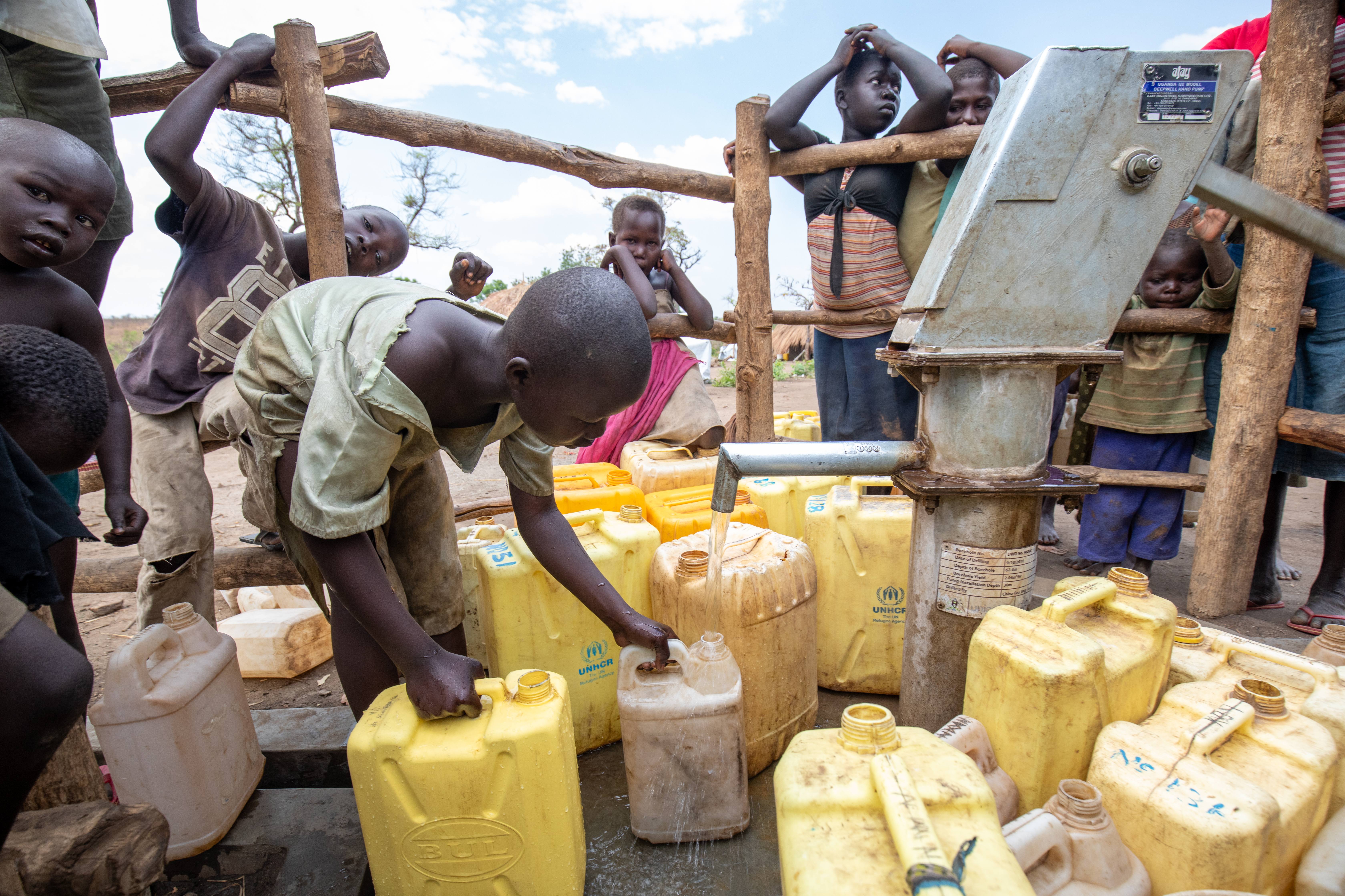 Collecting Water in the Refugee Settlement