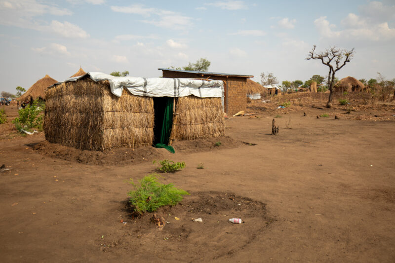 Refugee Housing — Refugees from South Sudan given a small plot of land in their host country of Uganda to build a small house. — Refugee, Refugee Settlement,...