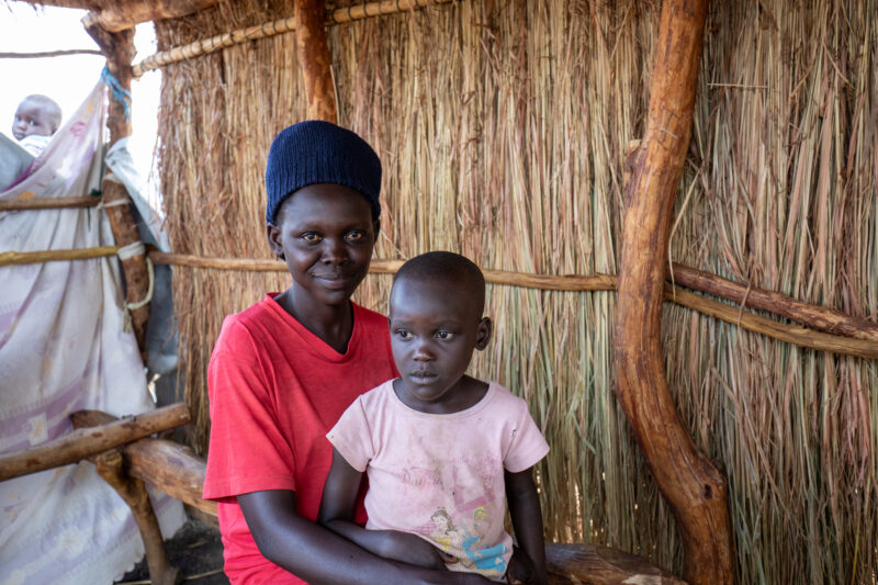 Refugees in Uganda — Refugees from South Sudan settle into their new home at a refugee settlement in Uganda. — Child, Eyes Open, Frontal Face, Male, Person