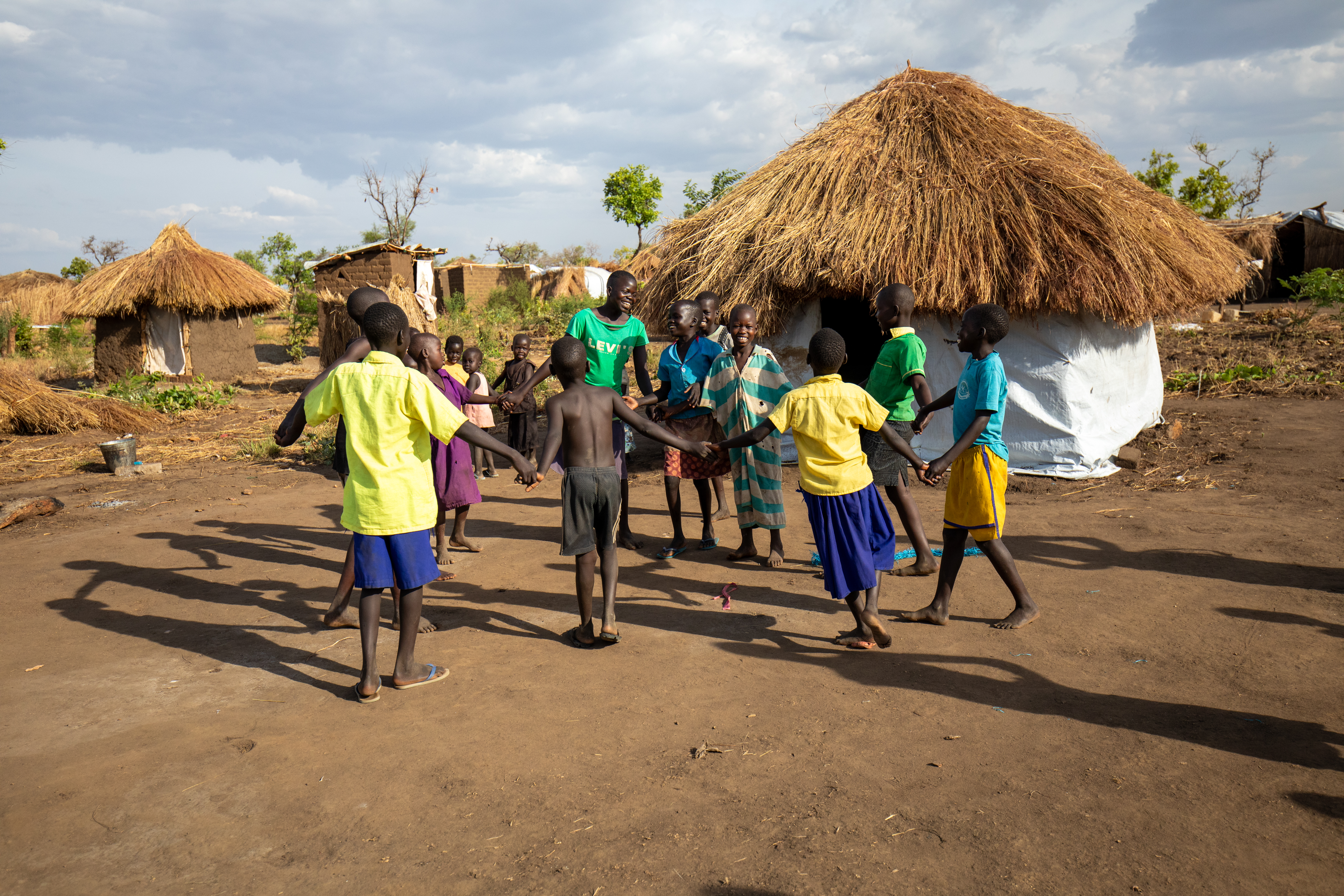 Refugee Kids Playing Games