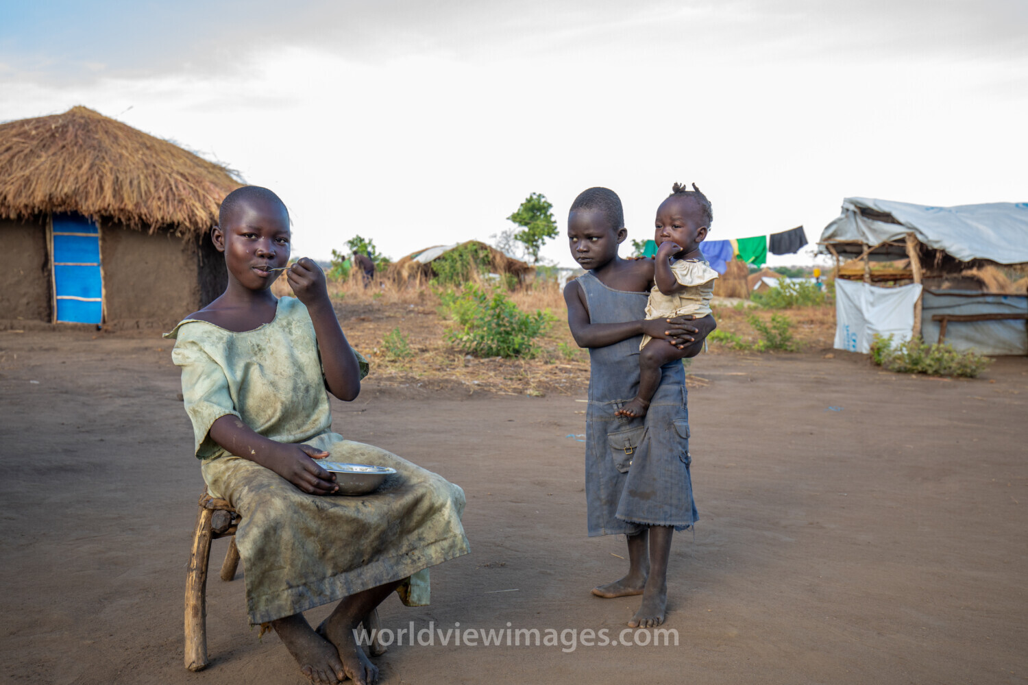 Refugee Child Eating