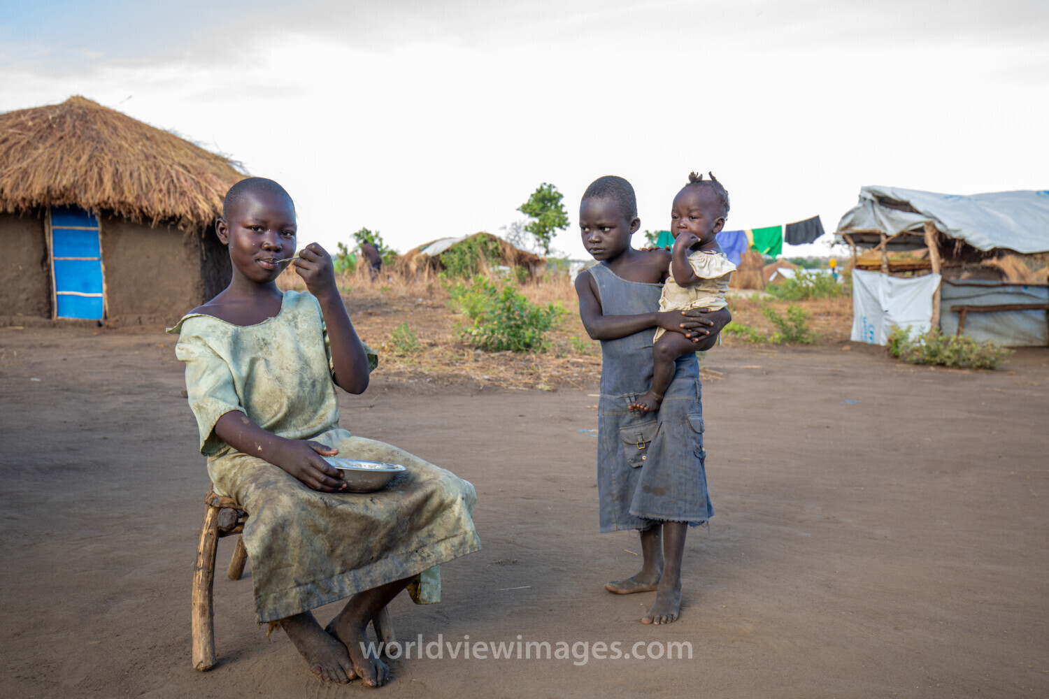 Refugee Child Eating