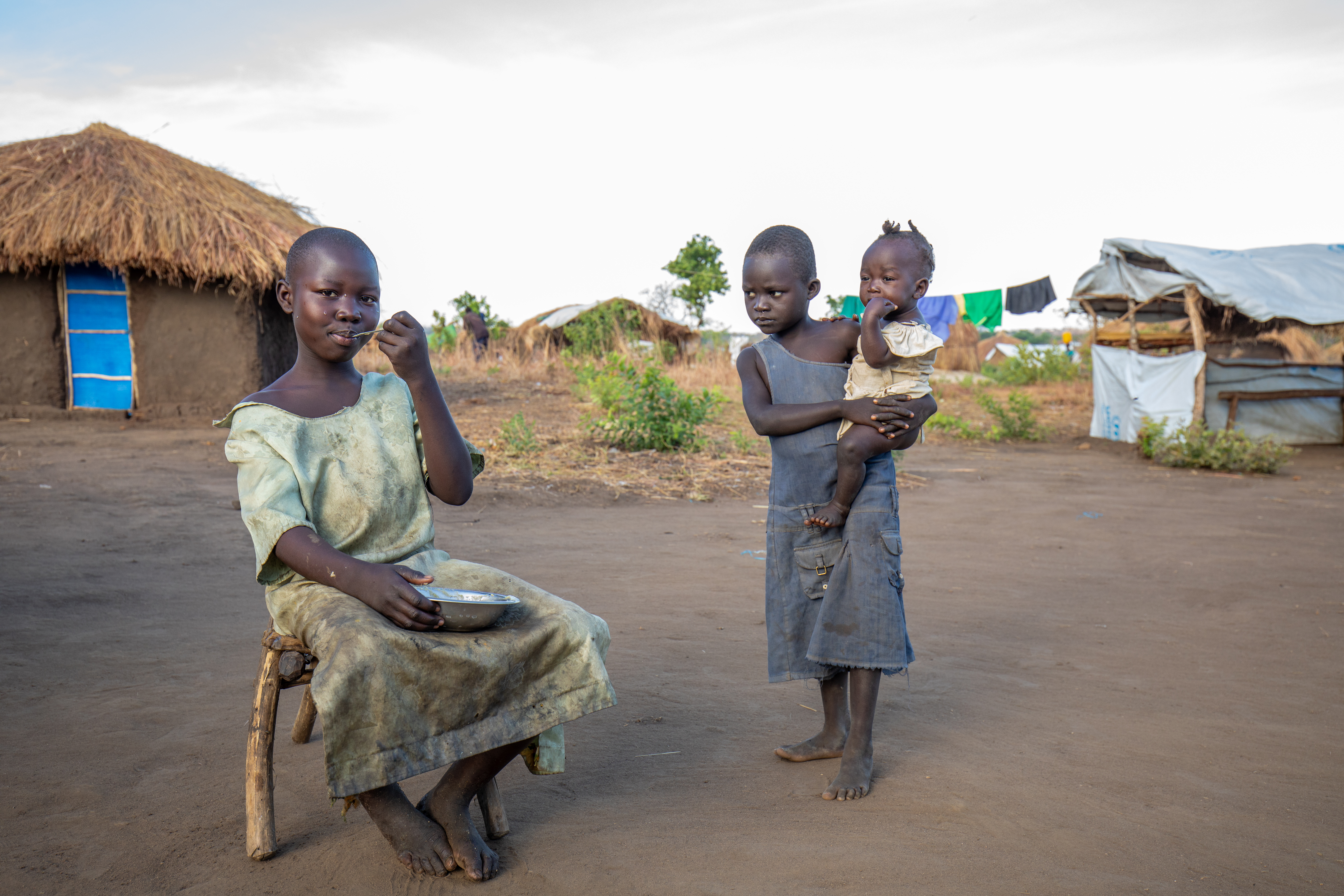 Refugee Child Eating