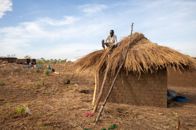 Building a House — Refugees from South Sudan build a small house in the Refugee Settlement that have been invited to by Uganda. — Complementary Colors, Perso...
