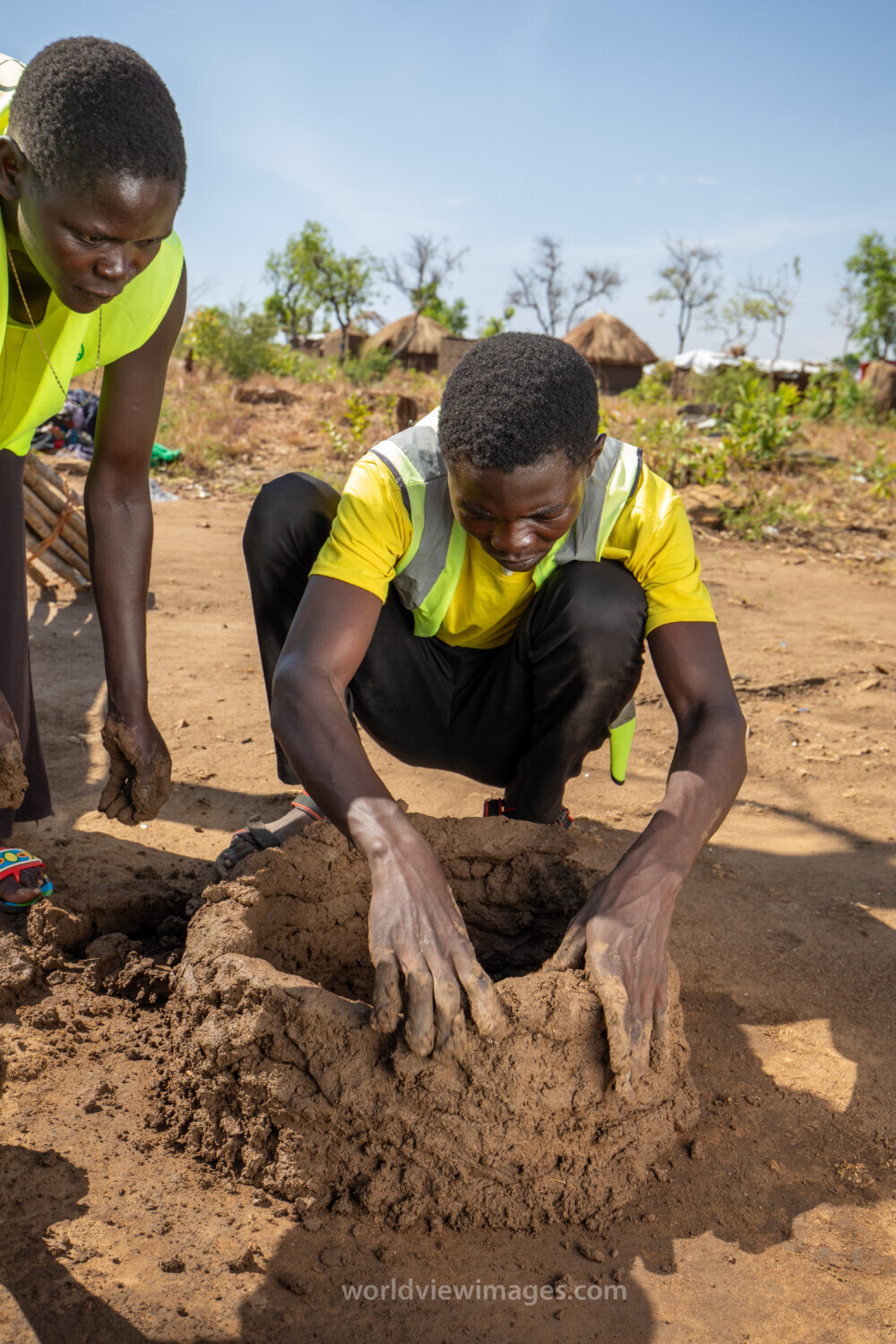 Making a Stove from Mud