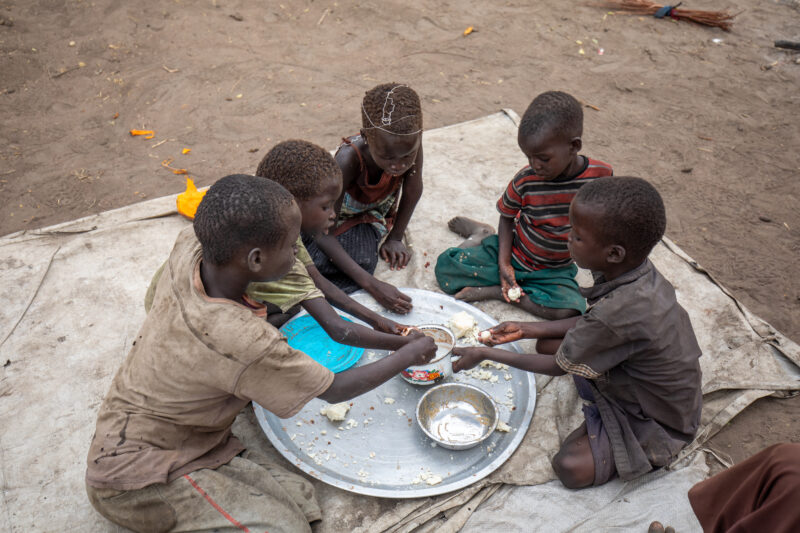 Refugees from South Sudan — After walking 100 Km, refugees arrive to the safety of Uganda. — Group, Person, Profile Face, Three Faces, Refugee