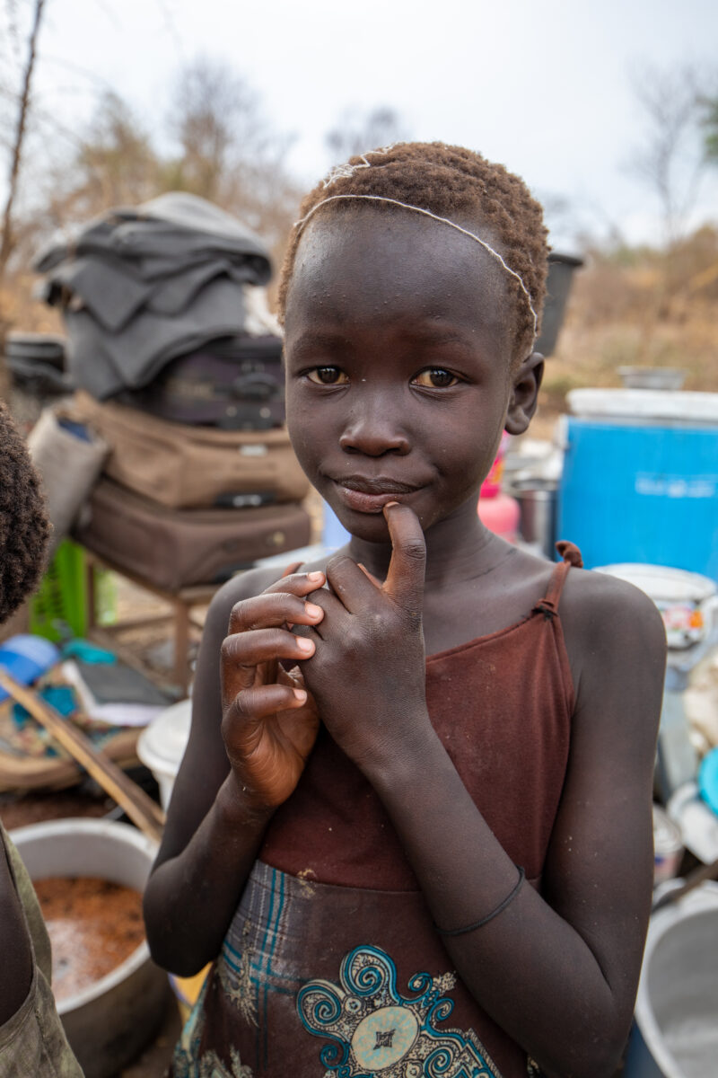 Refugees from South Sudan — After walking 100 Km, refugees arrive to the safety of Uganda. — Child, Eyes Open, Frontal Face, Male, One Face