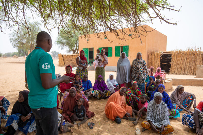 Women in Niger Attend Training — Women of a village in Niger, Africa attend a training program conducted by ADRA that sensitizes them to the importance of se...