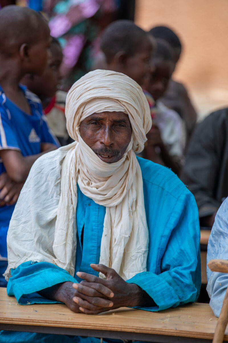 Parents Attend Meeting — Parents in Rural Niger attend a parrent teacher meeting. — Africa, Beard, Education, Elderly, Eyes Open