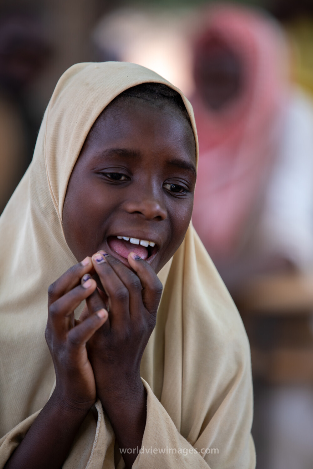 Students Outside their New School