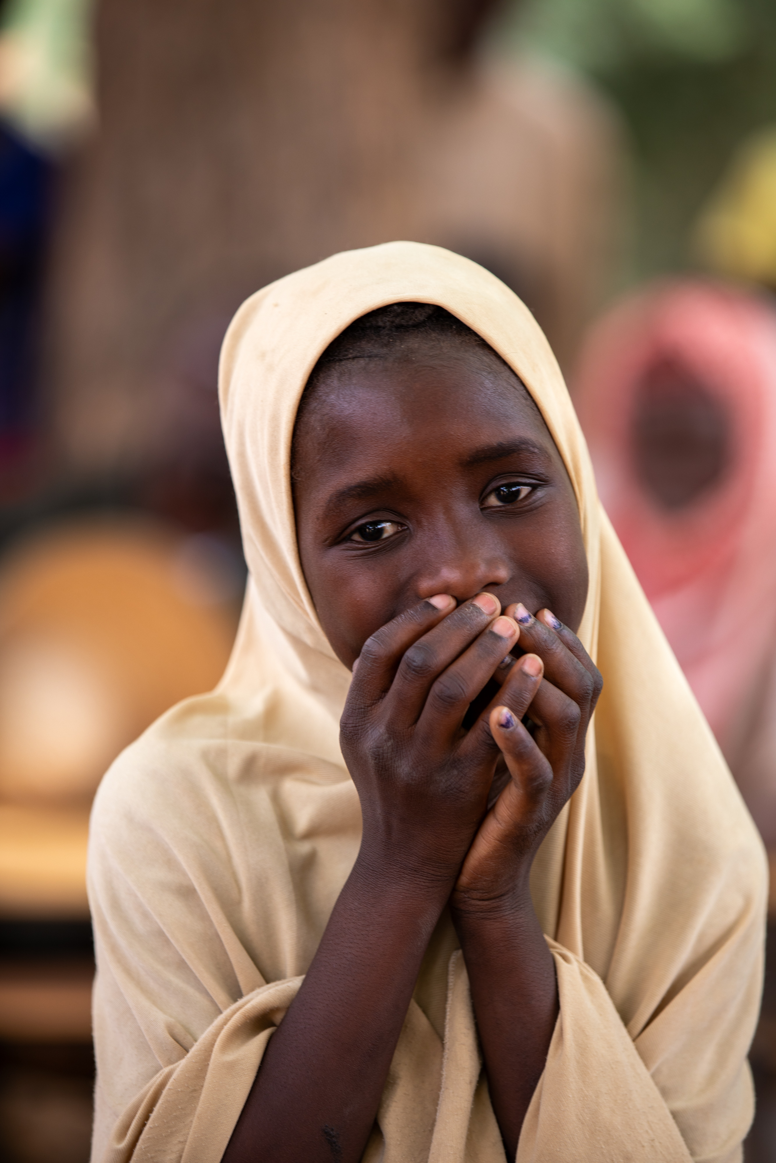 Students Outside their New School