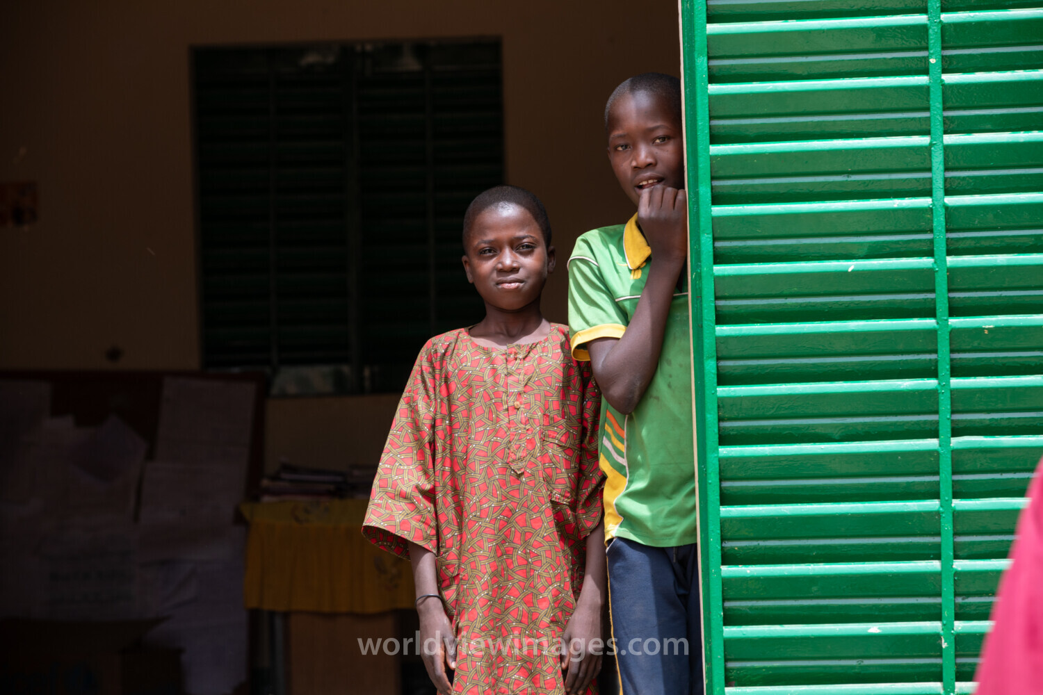 Students Outside their New School