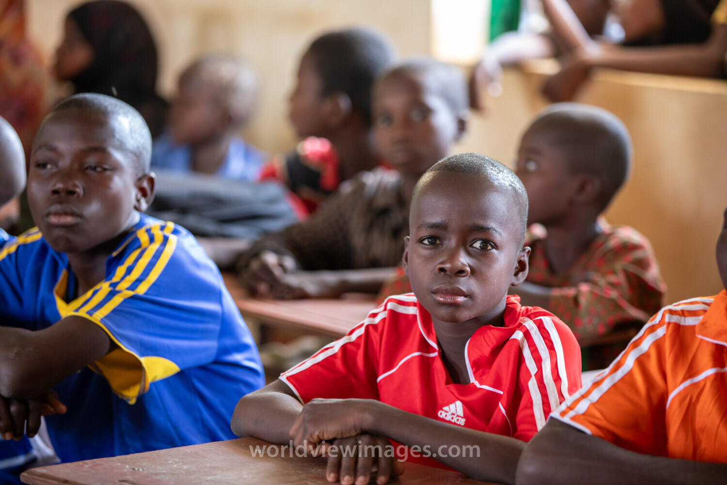 Boy in School in Niger