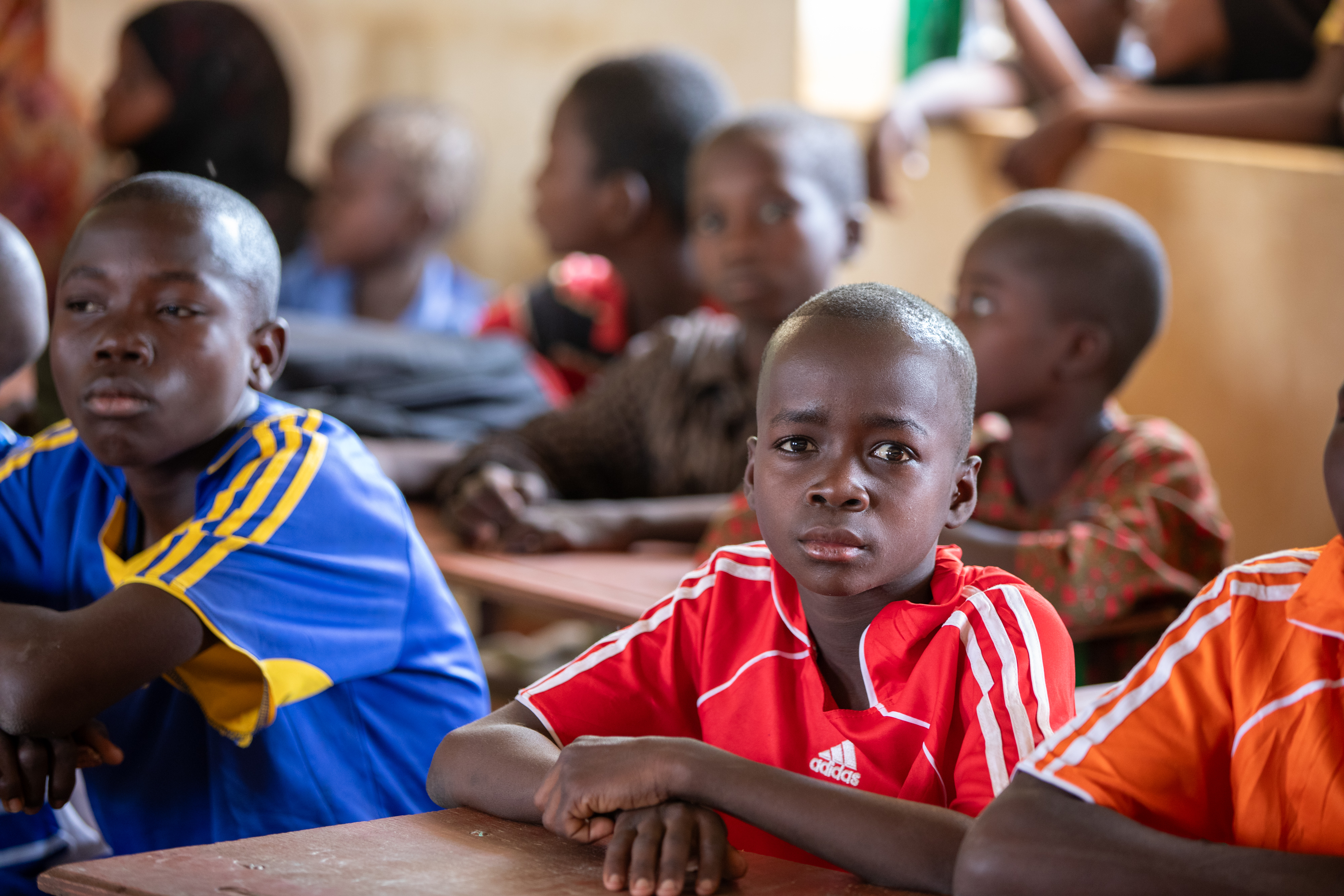 Boy in School in Niger
