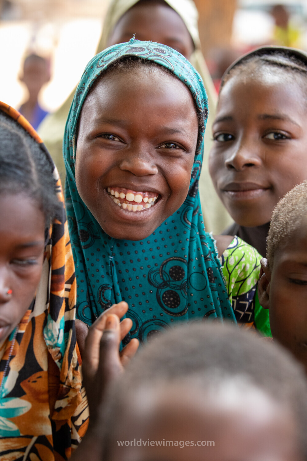 Students Outside their New School