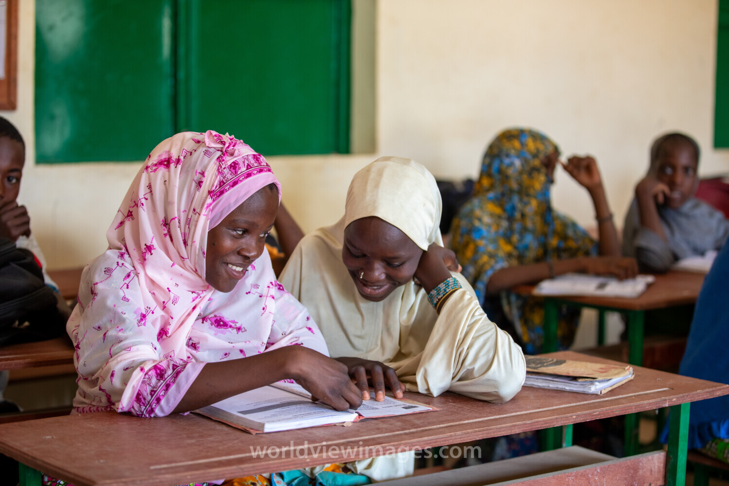 Girl in Niger Attends School