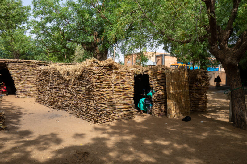 Temporary Classroom in Niger — Classroom made of reeds and mud provides a temporary solution while new schools can be built. — Africa, Education, Niger