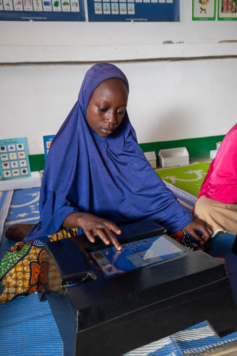Computer Class in Niger — Young students in Niger learn computer skills on tablets provided to their school by Norway. — Africa, Baby, Education, Eyes Closed...