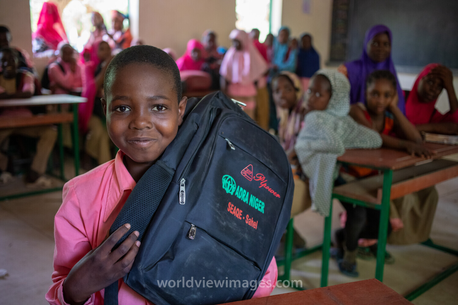 Boy in School in Niger