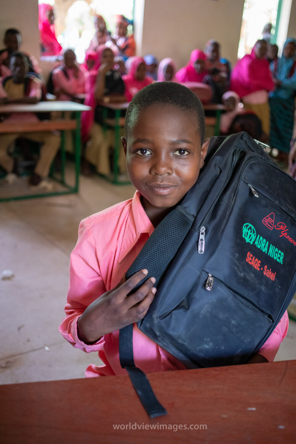 Boy in School in Niger