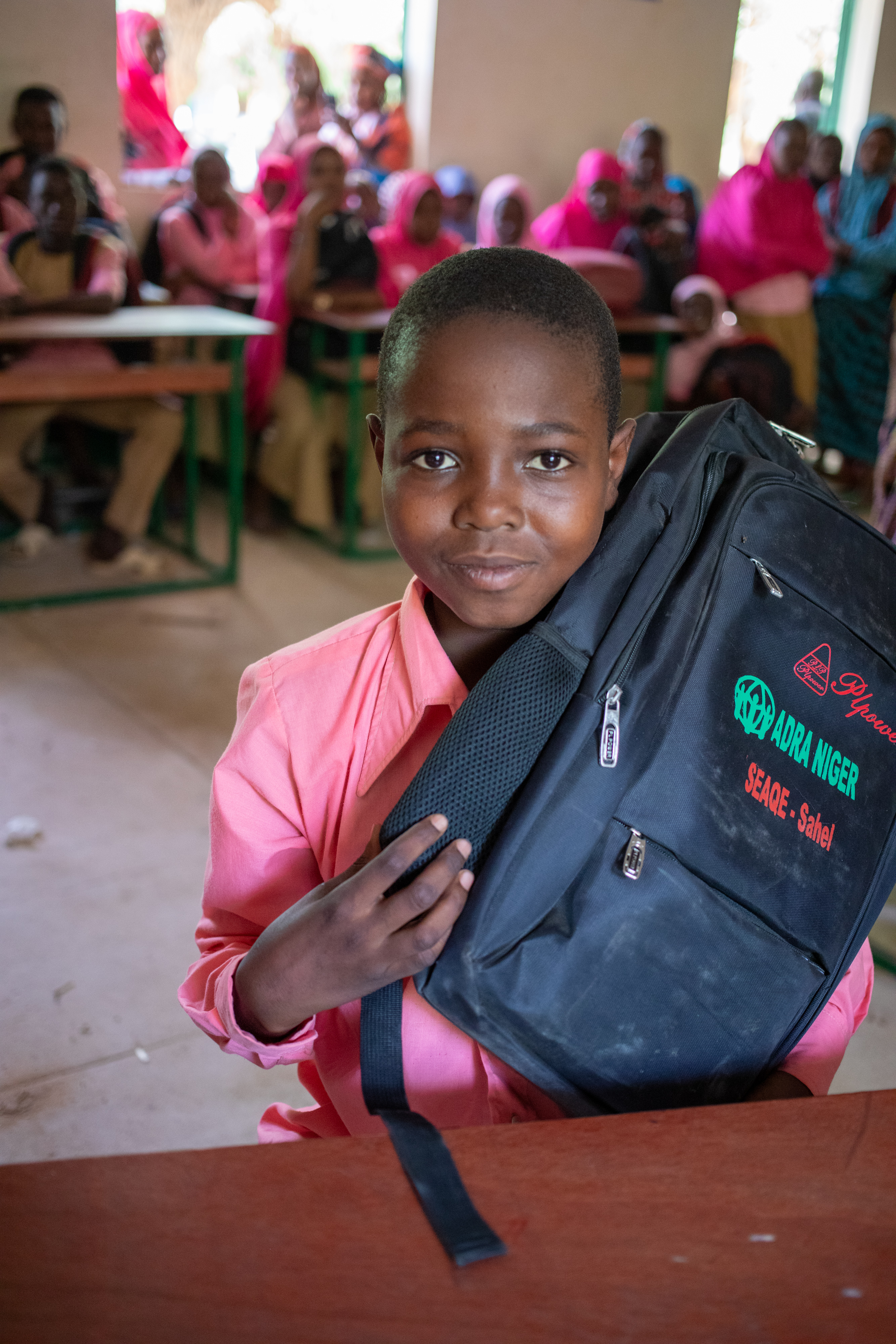 Boy in School in Niger