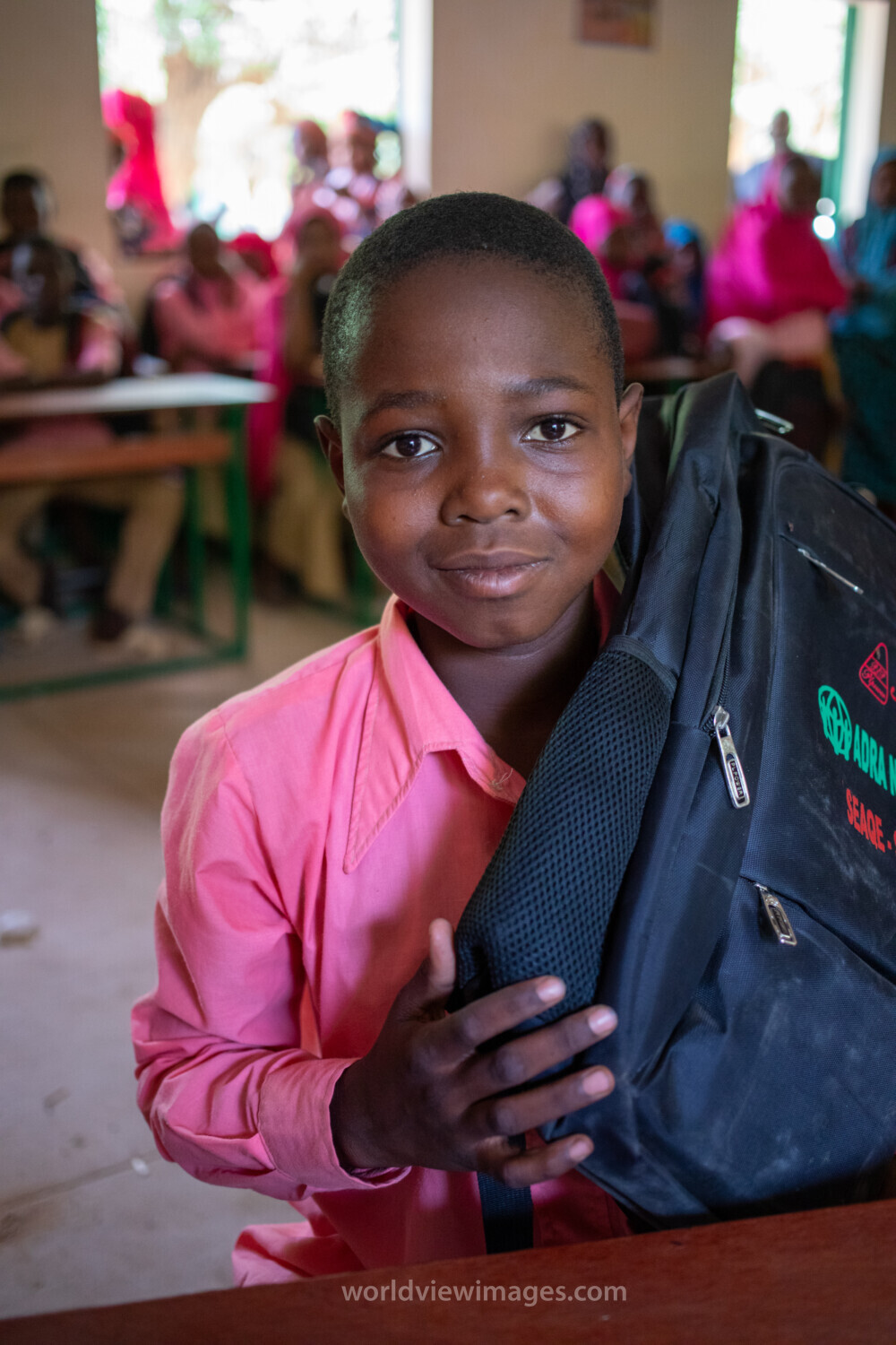 Boy in School in Niger