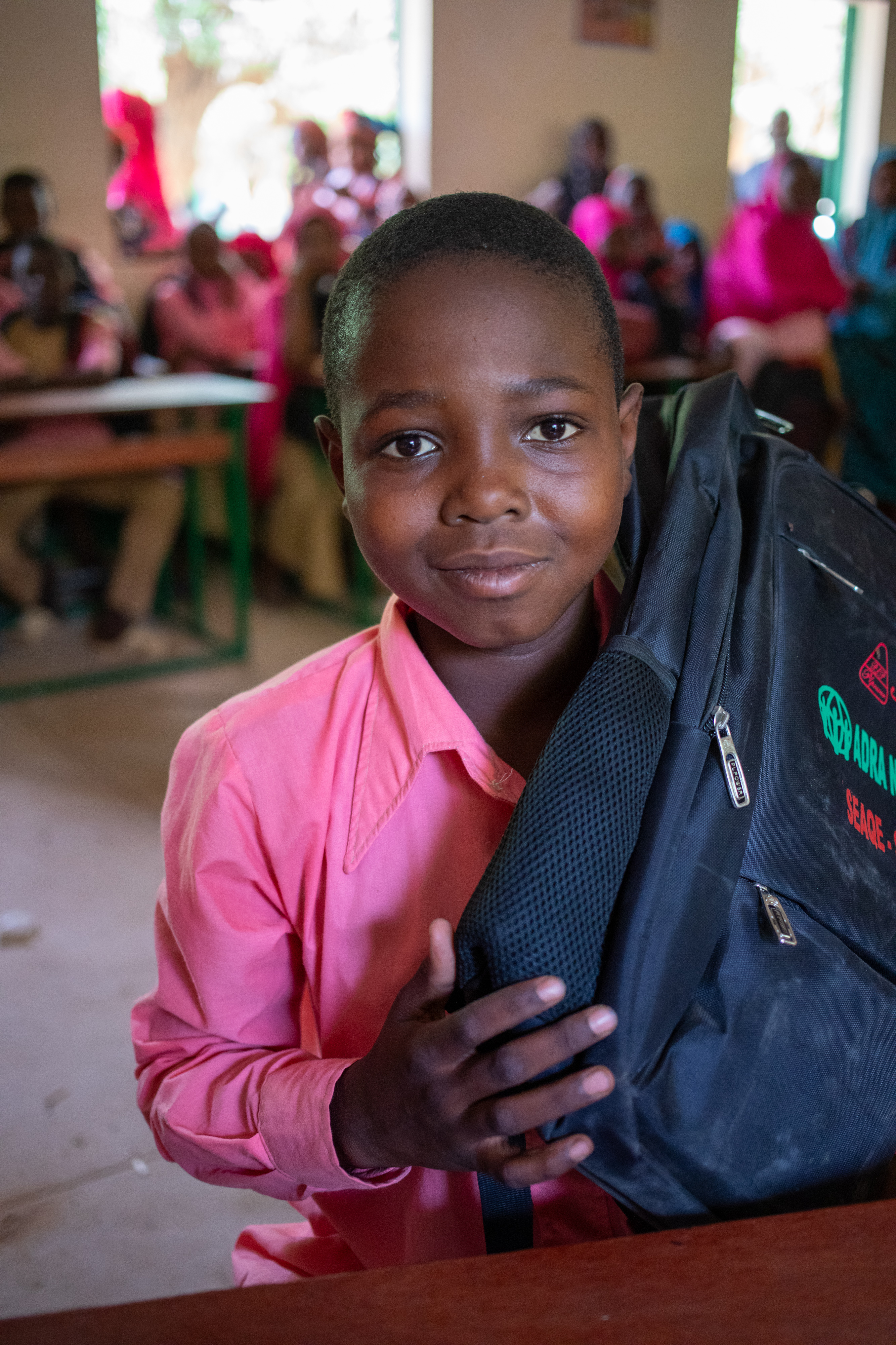 Boy in School in Niger