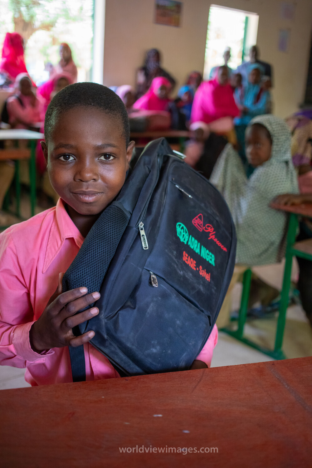 Boy in School in Niger