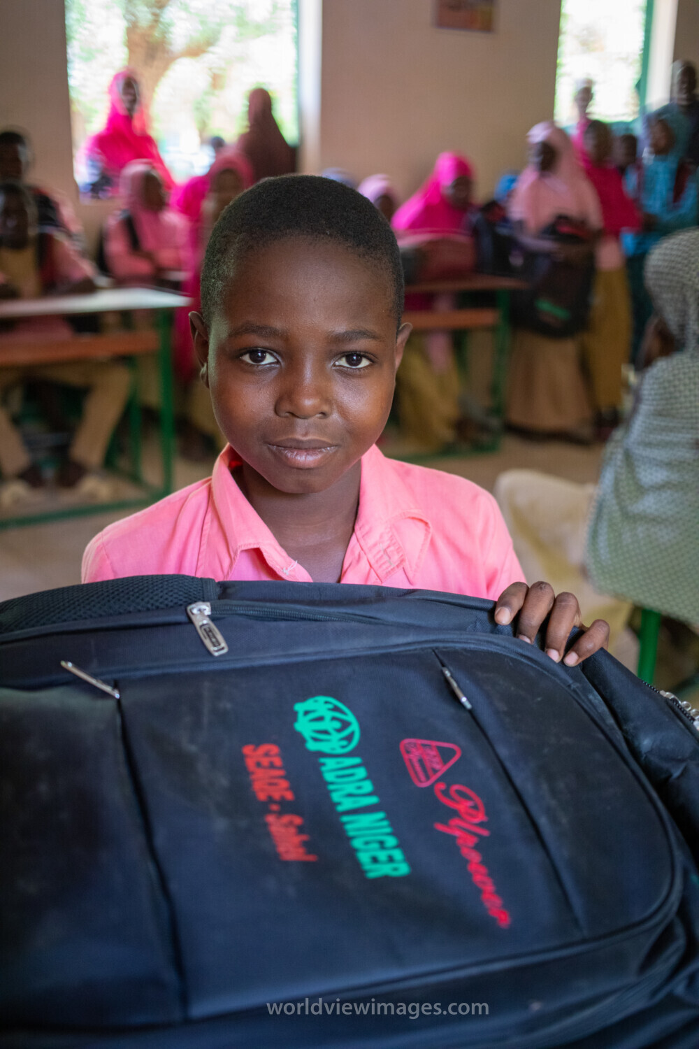 Boy in School in Niger