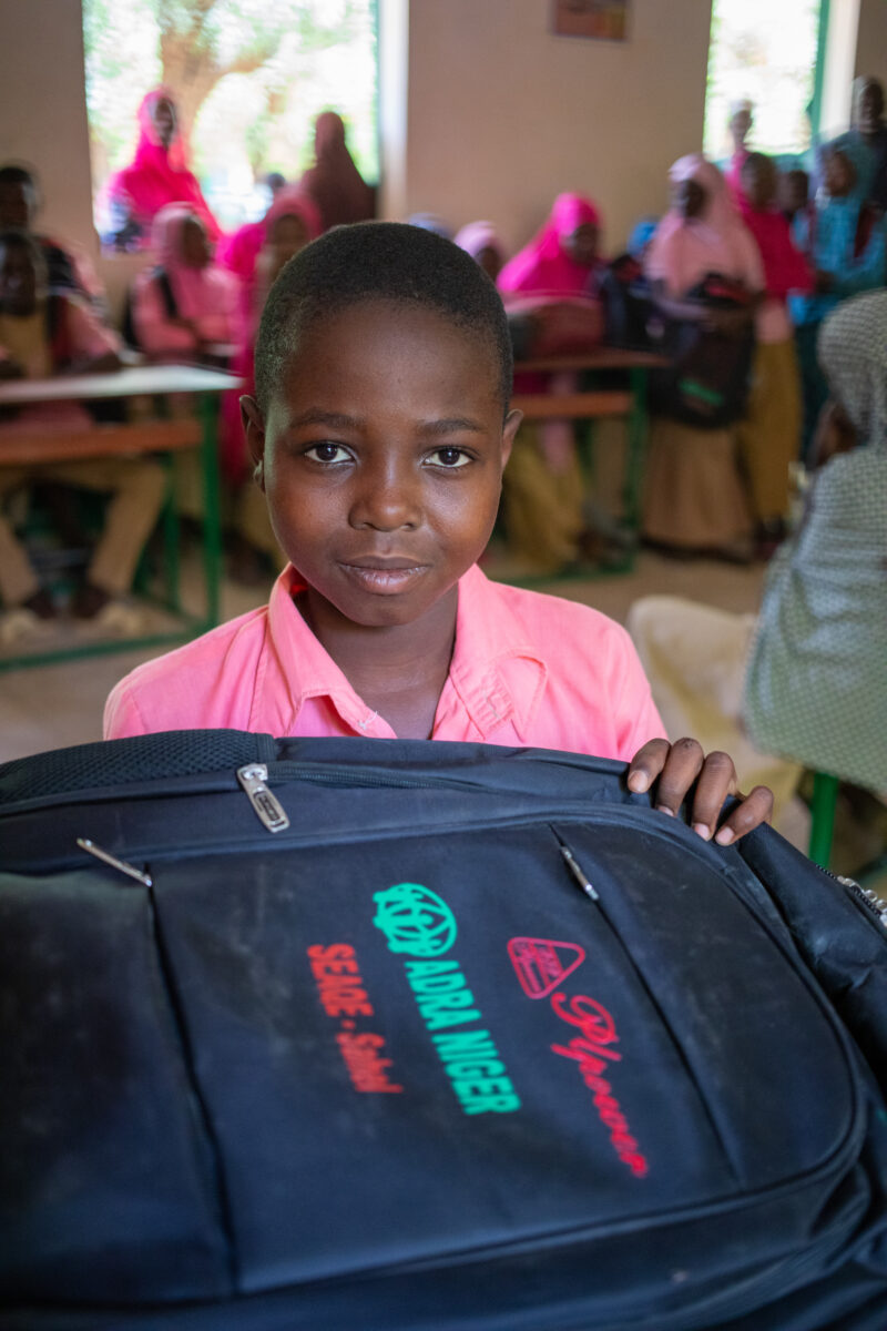 Boy in School in Niger — Young boy attends school in Niger, Africa — Africa, Child, Education, Eyes Open, Frontal Face