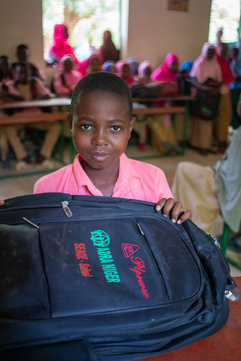 Boy in School in Niger — Young boy attends school in Niger, Africa — Africa, Child, Education, Eyes Open, Frontal Face